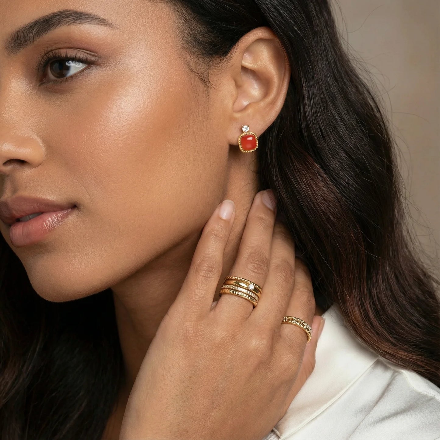 Heritage Agate Studs